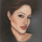Portret pastelowy - Angelina Jolie