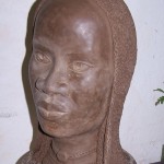 ceramika glina - głowa murzynki